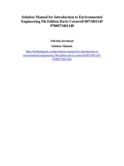 Download Introduction To Environmental Engineering Solution Manual Pdf 