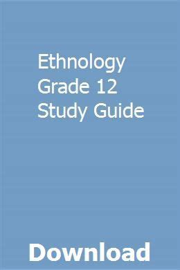 Read Online Introduction To Ethnology Grade 12 Study Guide 