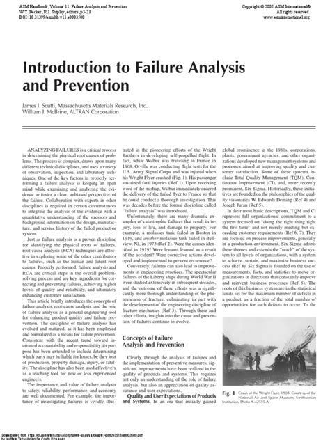 Read Online Introduction To Failure Analysis And Prevention 