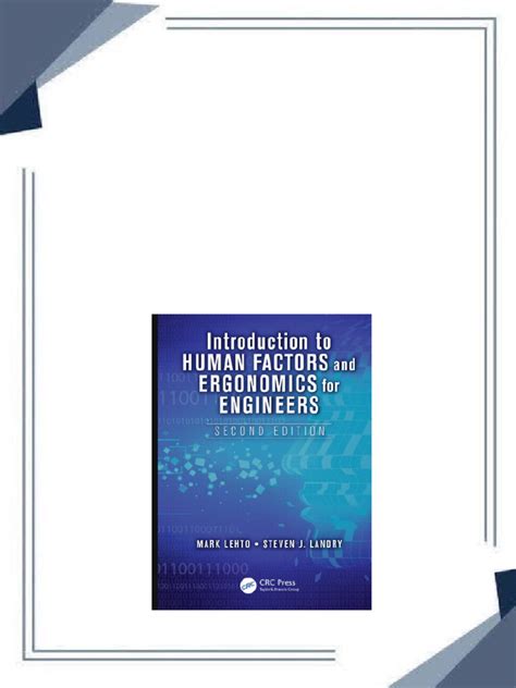 Download Introduction To Human Factors And Ergonomics For Engineers Second Edition 