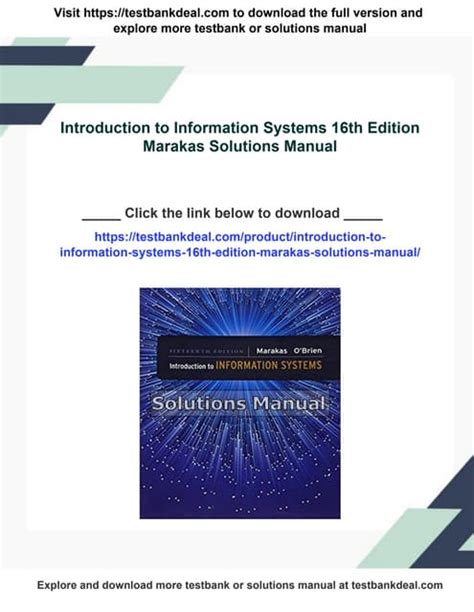 Full Download Introduction To Information Systems 16Th Edition Answers 