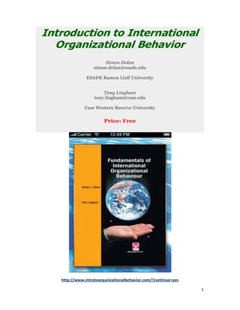Download Introduction To International Organizational Behavior 
