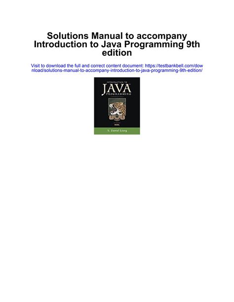 Read Introduction To Java Programming 9Th Edition Answers 
