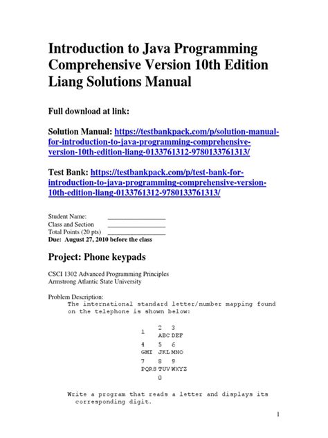 Download Introduction To Java Programming Solutions Manual 