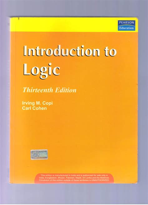 Full Download Introduction To Logic Copi 13Th Edition 