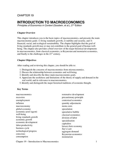 Read Introduction To Macroeconomics Lecture Notes 