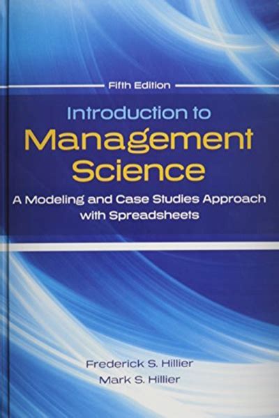 Read Introduction To Management Science By Hillier 4 Solution 