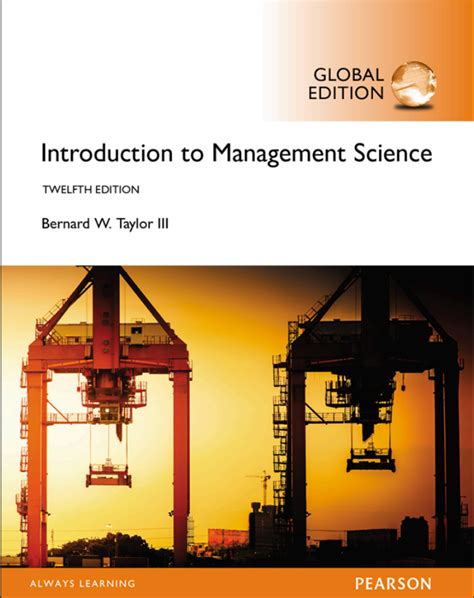 Download Introduction To Management Science Taylor Solutions 