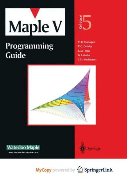 Read Introduction To Maple 16 Programming Guide 