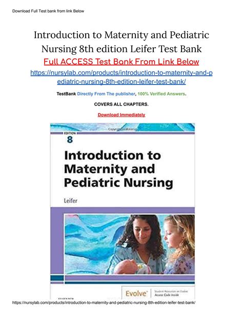 Full Download Introduction To Maternity And Pediatric Nursing 