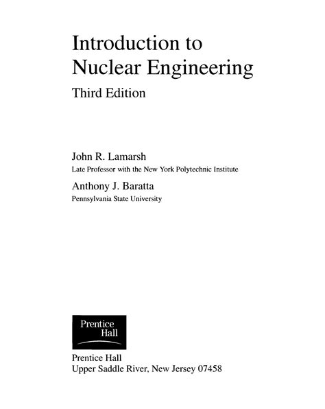 Read Introduction To Nuclear Engineering 3Rd Edition Solutions 