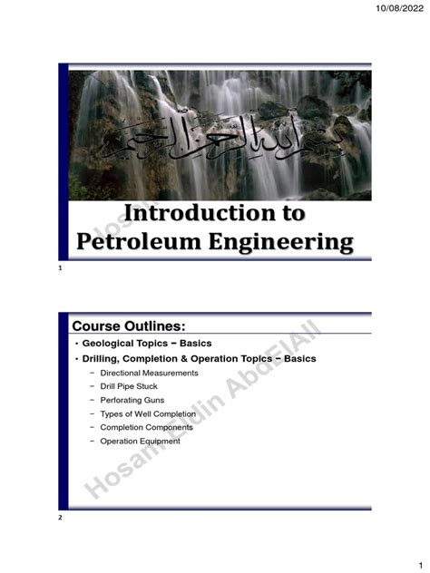 Read Online Introduction To Petroleum Engineering Course 