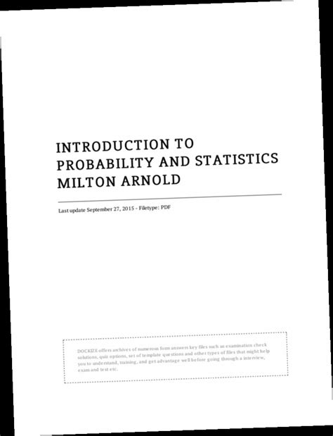Download Introduction To Probability And Statistics Milton Solutions 