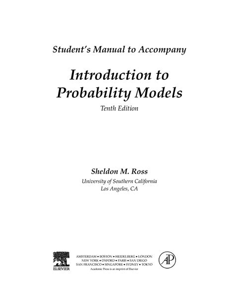 Download Introduction To Probability Models Solution Manual 