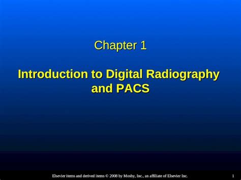 Read Introduction To Radiography And Pacs Chapteri 