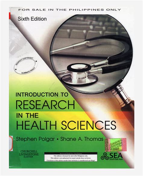 Read Online Introduction To Research In The Health Sciences 6E 
