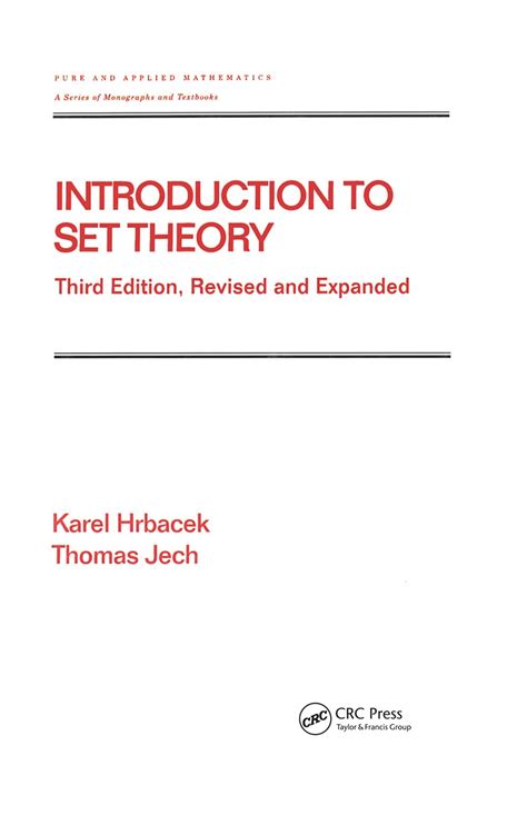 Full Download Introduction To Set Theory Third Edition Revised And Expanded Chapman Hall Crc Pure And Applied Mathematics 