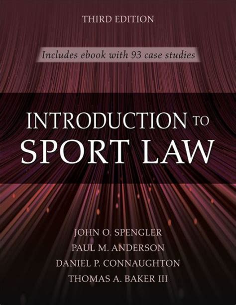 Full Download Introduction To Sport Law 