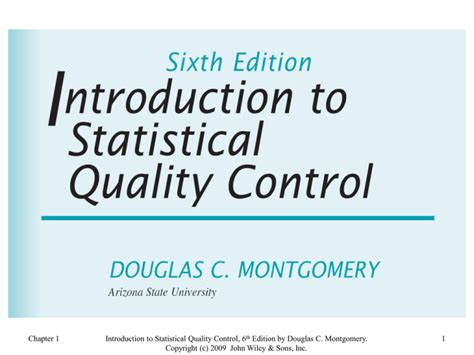 Full Download Introduction To Statistical Quality Control 5Th Edition 
