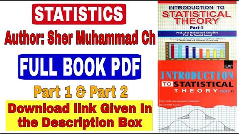 Read Introduction To Statistical Theory By Sher Muhammad Chaudhry Free 