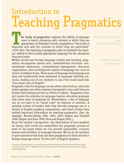 Read Online Introduction To Teaching Pragmatics T 