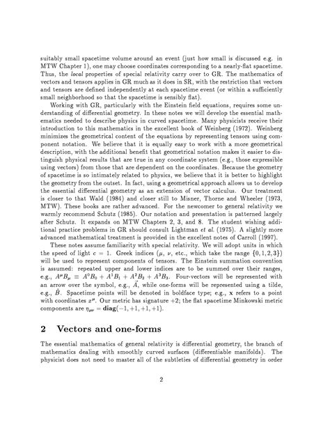 Download Introduction To Tensor Calculus For General Relativity 