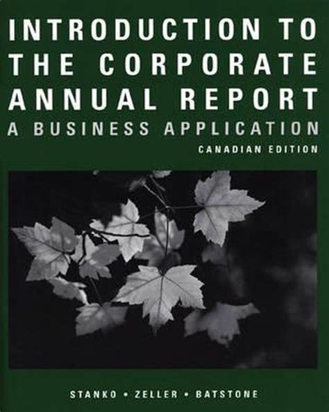 Read Online Introduction To The Corporate Annual Report 3Rd Edition 