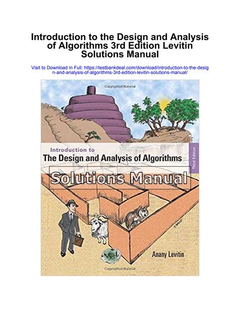 Download Introduction To The Design And Analysis Of Algorithms 3Rd Edition Solutions 