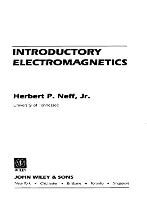 Introductory Electromagnetics Solution