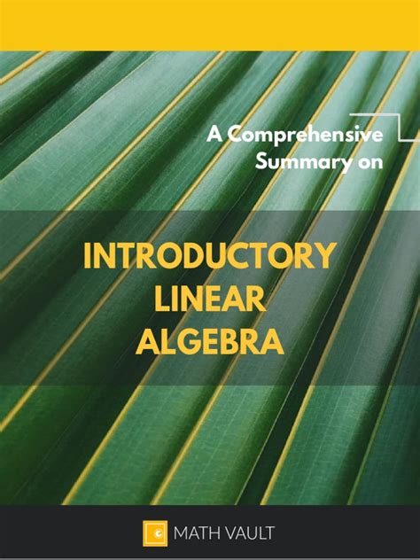Introductory Linear Algebra Pdf