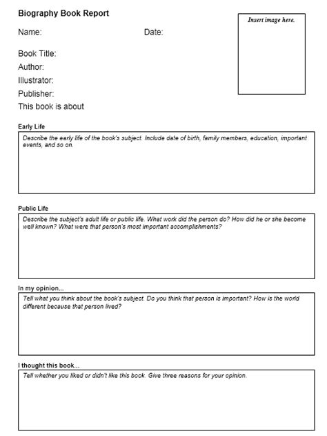 invention biography report template
