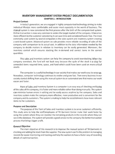 Full Download Inventory Management System Project Documentation 