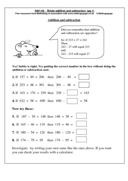 Inverse Operations Addition And Subtraction Worksheets Twinkl Inverse Operations Year 3 - Inverse Operations Year 3