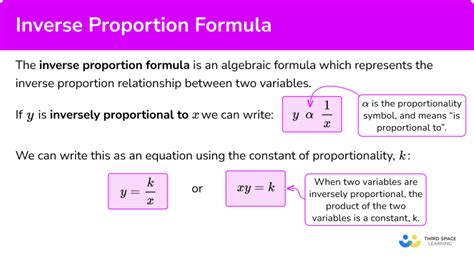 Inverse Proportion Formula
