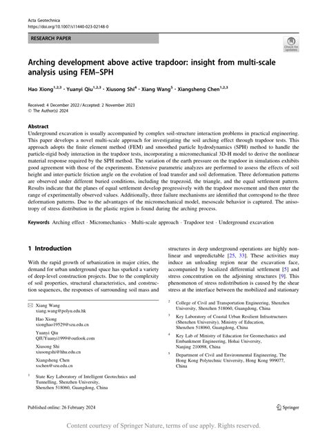 Full Download Investigation Of Arching Effect Using Large Scale Model 