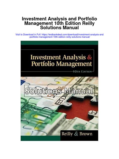 Read Online Investment Analysis Portfolio Management 10Th Edition Solutions 