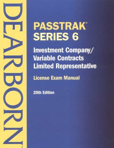 Read Online Investment Company Variable Contracts Limited Representative License Exam Manual Passtrak Series 6 