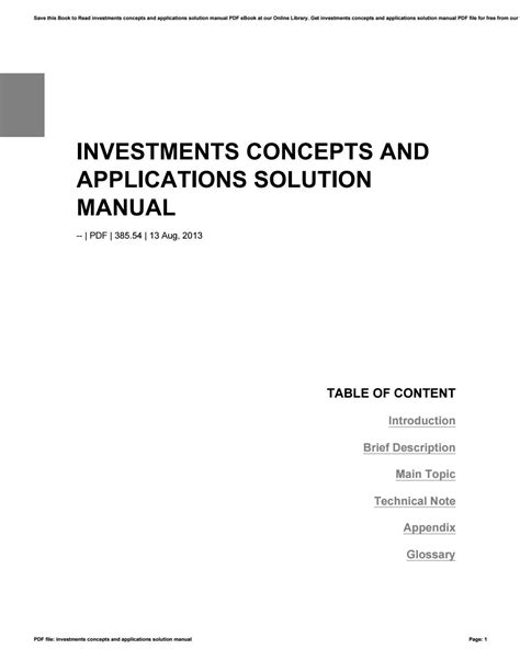 Read Investments Concepts And Applications 4Th Edition Solutions 