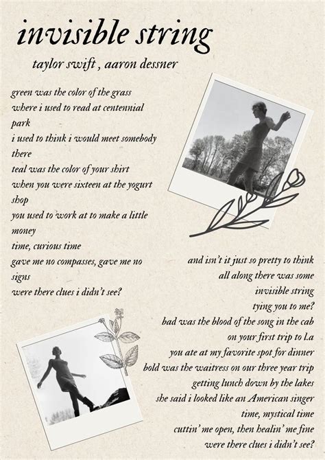 Invisible String Lyrics