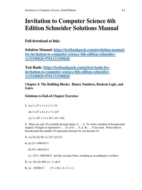 Read Invitation To Computer Science 6Th Edition Solutions 