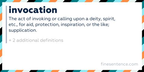 invocation meaning