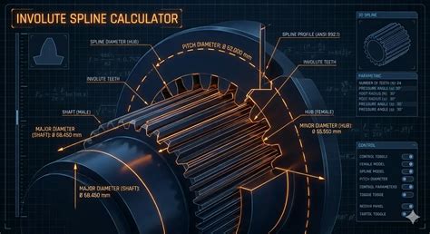 involute spline stress calculator