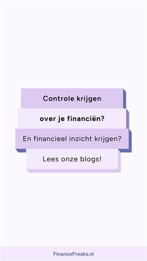 inzicht in financiën