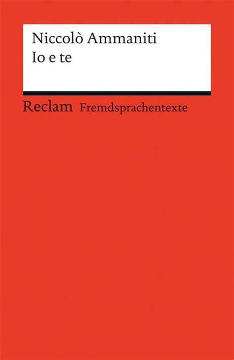 io e te italienischer text mit deutschen worterkl