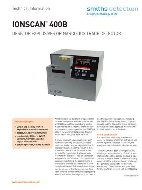 ionscan 400b operators and maintenance manual