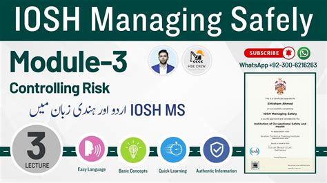 iosh managing safely module 3 risk control