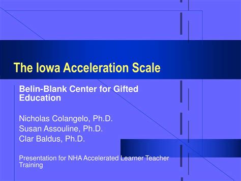 Iowa Acceleration Scale