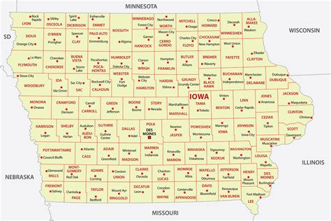 iowa counties map