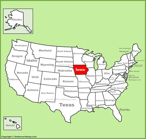 iowa us map