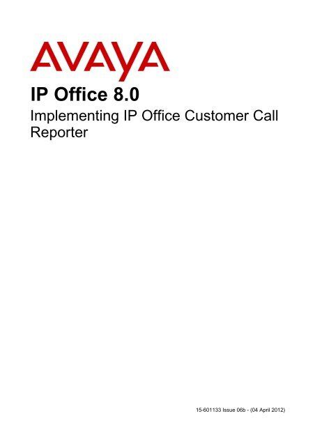 Read Ip Office Tandem Data 